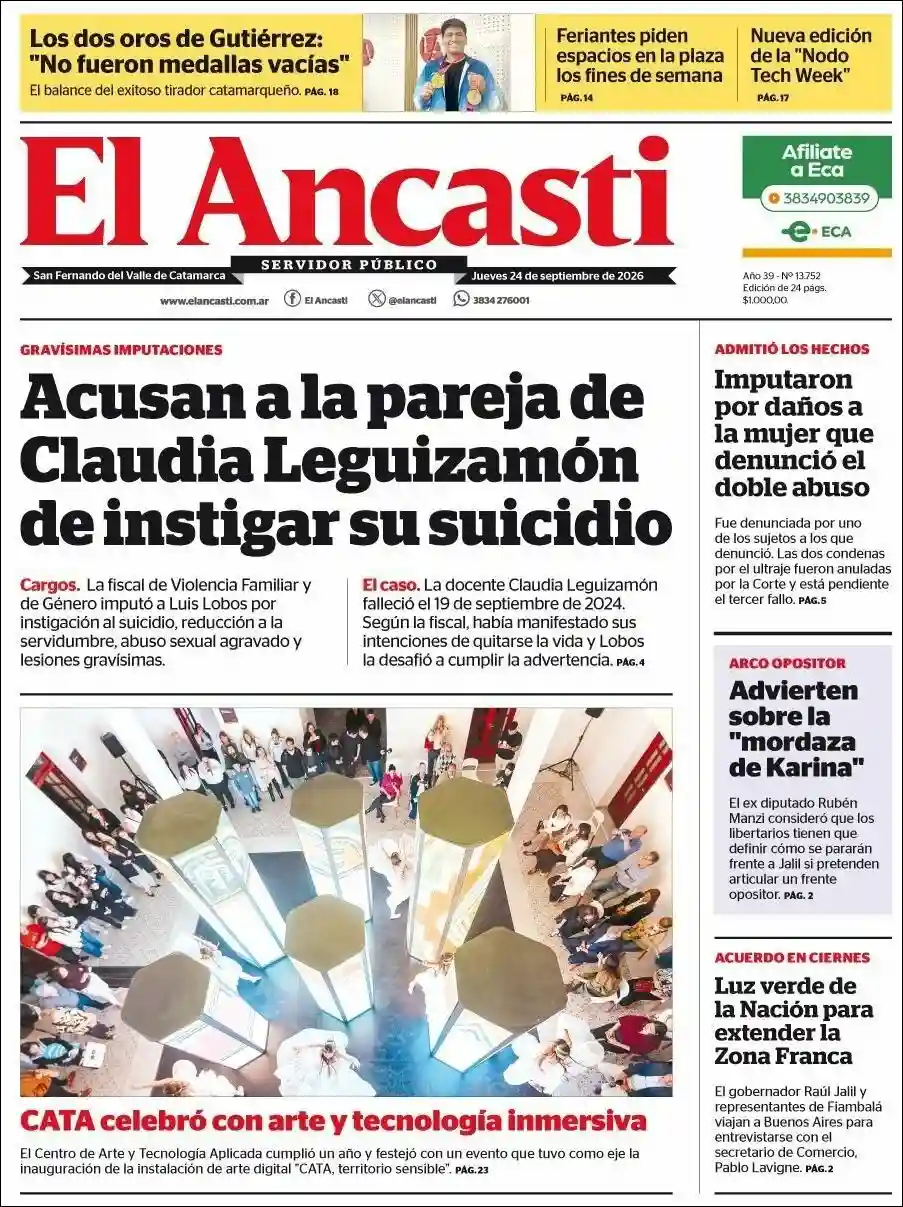 Estudios Max | EL OBSERVADOR MISIONERO - Tapa del diario Ancasti
