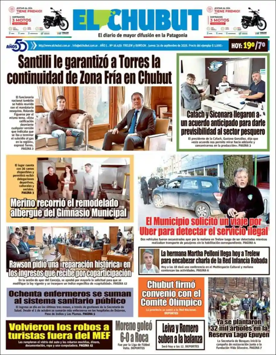Estudios Max | EL OBSERVADOR MISIONERO - Tapa del diario El Chubut